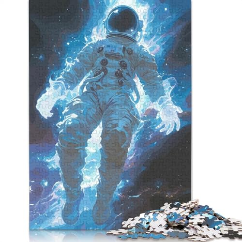 Abstract Astronaut Puzzle 1000 Teile Schwer Puzzle Spielzeug Lernspiel Impossible Herausforderung Spielzeug Für Erwachsene Und Kinder Ab 14 Jahren 1000pcs (38x26cm) von LMYmoney