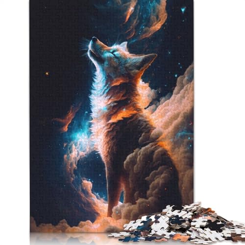 Adoring Fox in Space Puzzle für Erwachsene. Anspruchsvolles und kniffliges Puzzle für Männer, für Jungen oder Mädchen, 1500 Teile (85 x 57 cm) von LMYmoney