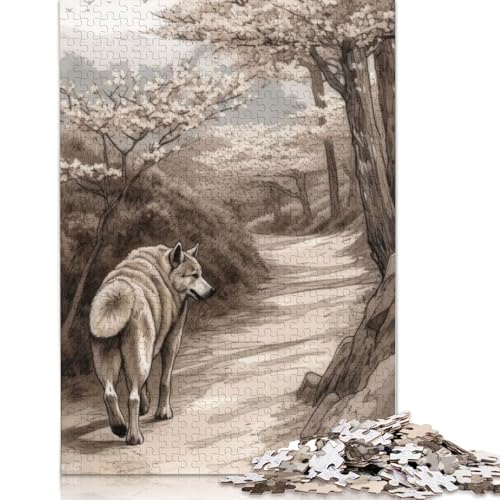 Akita Inu-Hund, japanische Hunde, 1500-teiliges Puzzle, ab 18 Jahren, Lernspiele, Puzzles für Erwachsene, für Frauen, für Kinder ab 12 Jahren, 1500 Teile (85 x 57 cm) von LMYmoney