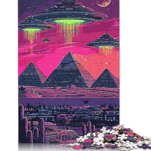 Alien Egypt Puzzle 1000 Teile Schwer Puzzle Spielzeug Lernspiel Impossible Herausforderungsspielzeug Für Erwachsene Und Kinder Ab 14 Jahren 1000pcs (75x50cm) von LMYmoney