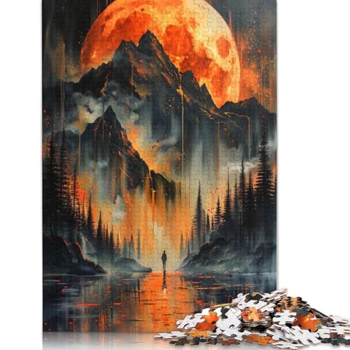 Allein in der goldenen Landschaft, Puzzlespielzeug für Erwachsene, Lernspiel, Puzzlespiele für Erwachsene für Frauen und Männer, 1000 Teile (75 x 50 cm) von LMYmoney