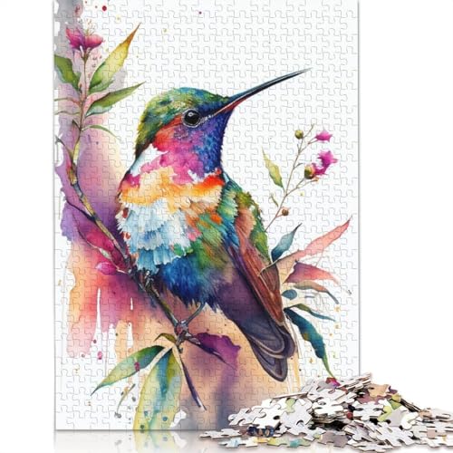 Animal Art Bird Puzzle 1000-teilige Schwer Puzzle Spielzeug Lernspiel Impossible Herausforderung Spielzeug Für Erwachsene Kinder 1000pcs (75x50cm) von LMYmoney