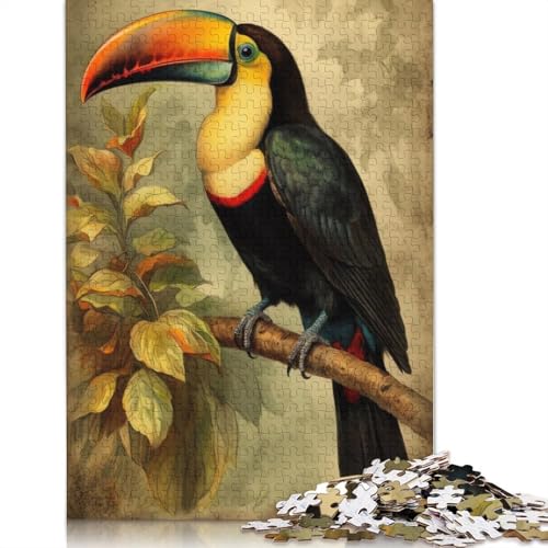 Animal Art Bird Puzzle 1000-teilige Schwer Puzzle Spielzeug Lernspiel Impossible Herausforderungsspielzeug Für Erwachsene Und Kinder Ab 12 Jahren 1000pcs (75x50cm) von LMYmoney