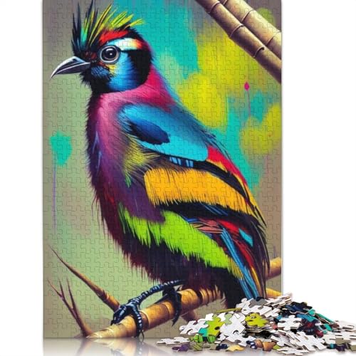Animal Art Bird Puzzle 1000-teilige Schwer Puzzle Spielzeug Pädagogisches Spiel Impossible Herausforderung Spielzeug Für Erwachsene Kinder 1000pcs (75x50cm) von LMYmoney