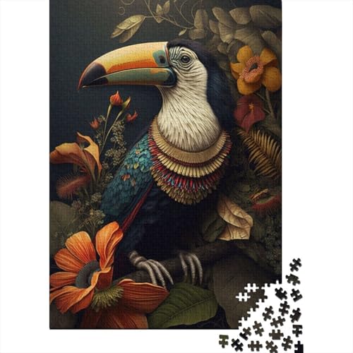 Animal Art Bird Puzzles 1000 Teile Schwer Puzzle Spielzeug Pädagogisches Spiel Impossible Herausforderung Spielzeug Für Erwachsene Kinder 1000pcs (38x26cm) von LMYmoney