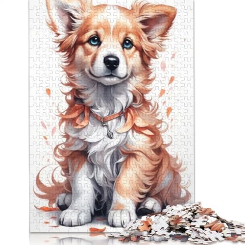 Animal Art Dog Puzzle 1000 Teile Schwer Puzzle Spielzeug Lernspiel Impossible Herausforderungsspielzeug Für Erwachsene Und Kinder Ab 12 Jahren 1000pcs (75x50cm) von LMYmoney