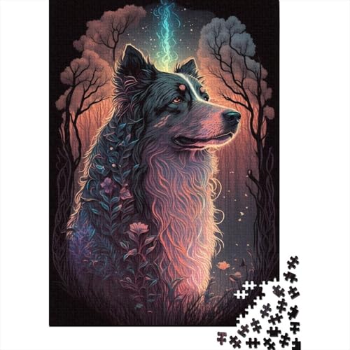 Animal Art Dog Puzzle 1000 Teile Schwer Puzzle Spielzeug Lernspiel Impossible Herausforderungsspielzeug Für Erwachsene Und Kinder Ab 14 Jahren 1000pcs (38x26cm) von LMYmoney