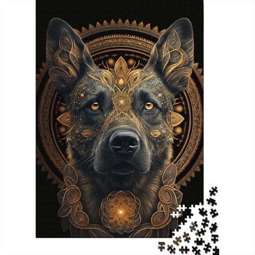 Animal Art Dog Puzzle 1000 Teile Schwer Puzzle Spielzeug Pädagogisches Spiel Impossible Herausforderung Spielzeug Für Erwachsene Kinder 1000pcs (38x26cm) von LMYmoney
