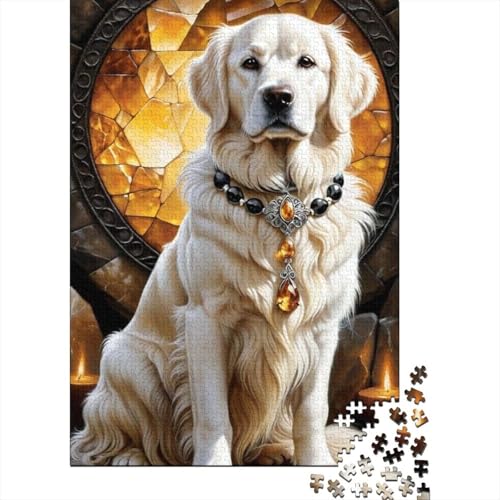 Animal Art Dog Puzzle 1000 Teile Schwer Puzzle Spielzeug Pädagogisches Spiel Impossible Herausforderungsspielzeug Für Erwachsene Kinder 1000pcs (38x26cm) von LMYmoney
