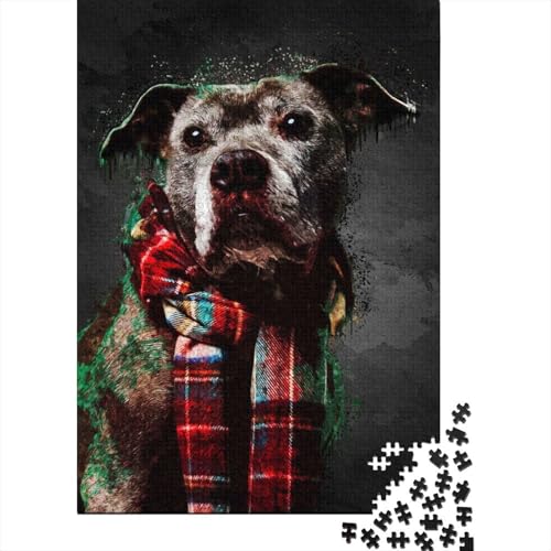 Animal Art Dog Puzzle 1000 Teile Schwer Puzzle Spielzeug Pädagogisches Spiel Impossible Herausforderungsspielzeug Für Erwachsene Und Kinder in Bewährter 1000pcs (38x26cm) von LMYmoney