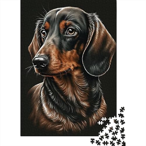 Animal Art Dog Puzzle 1000-teilige Schwer Puzzle Spielzeug Lernspiel Impossible Herausforderung Spielzeug Für Erwachsene Kinder 1000pcs (38x26cm) von LMYmoney