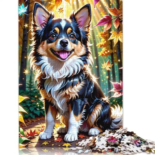 Animal Art Dog Puzzle 1000-teilige Schwer Puzzle Spielzeug Lernspiel Impossible Herausforderung Spielzeug Für Erwachsene Kinder 1000pcs (75x50cm) von LMYmoney