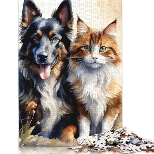 Animal Art Dog Puzzle 1000-teilige Schwer Puzzle Spielzeug Lernspiel Impossible Herausforderung Spielzeug Für Erwachsene Kinder 1000pcs (75x50cm) von LMYmoney