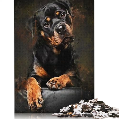 Animal Art Dog Puzzles 1000 Teile Schwer Puzzle Spielzeug Lernspiel Impossible Herausforderungsspielzeug Für Erwachsene Und Kinder Ab 14 Jahren 1000pcs (75x50cm) von LMYmoney