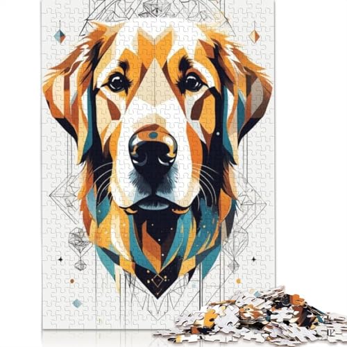 Animal Art Dog Puzzles 1000 Teile Schwer Puzzle Spielzeug Pädagogisches Spiel Impossible Herausforderung Spielzeug Für Erwachsene Kinder 1000pcs (75x50cm) von LMYmoney