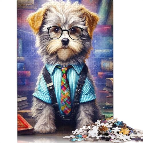 Animal Art Dog Puzzles 1000 Teile Schwer Puzzle Spielzeug Pädagogisches Spiel Impossible Herausforderungsspielzeug Für Erwachsene Und Kinder Ab 14 Jahren 1000pcs (75x50cm) von LMYmoney