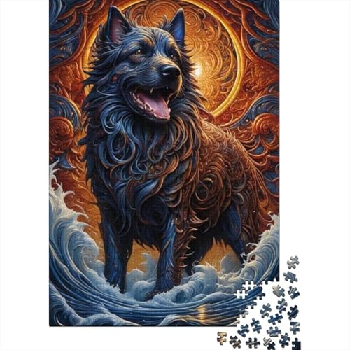 Animal Art Dog Puzzles 1000-teilige Schwer Puzzle Spielzeug Lernspiel Impossible Herausforderungsspielzeug Für Erwachsene Kinder 1000pcs (38x26cm) von LMYmoney