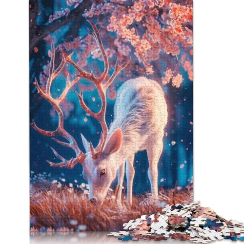 Animal Art Elk Puzzle 1000 Teile Schwer Puzzle Spielzeug Lernspiel Impossible Herausforderung Spielzeug Für Erwachsene Kinder 1000pcs (75x50cm) von LMYmoney