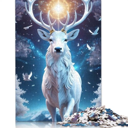 Animal Art Elk Puzzles 1000 Teile Schwer Puzzle Spielzeug Lernspiel Impossible Herausforderungsspielzeug Für Erwachsene Und Kinder Ab 14 Jahren 1000pcs (75x50cm) von LMYmoney