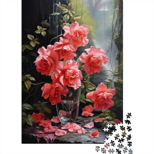 Animal Art Flower Puzzles 1000 Teile Schwer Puzzle Spielzeug Lernspiel Impossible Herausforderung Spielzeug Für Erwachsene Kinder 1000pcs (38x26cm) von LMYmoney