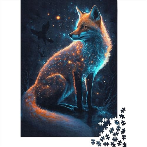Animal Art Fox Puzzle 1000 Teile Schwer Puzzle Spielzeug Pädagogisches Spiel Impossible Herausforderungsspielzeug Für Erwachsene Kinder 1000pcs (38x26cm) von LMYmoney