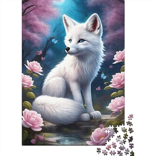 Animal Art Fox Puzzle 1000 Teile Schwer Puzzle Spielzeug Pädagogisches Spiel Impossible Herausforderungsspielzeug Für Erwachsene Kinder 1000pcs (38x26cm) von LMYmoney