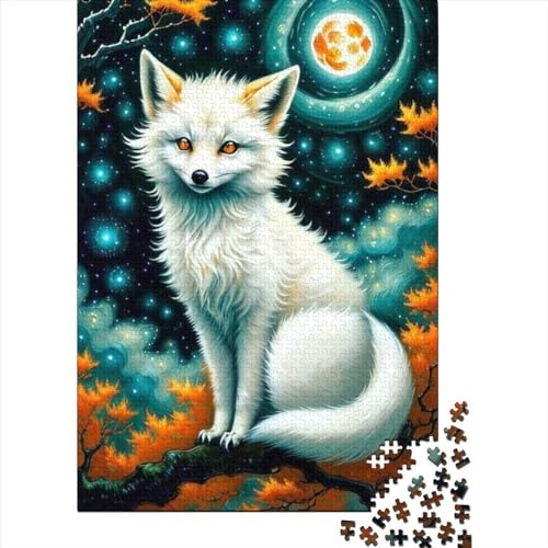 Animal Art Fox Puzzle 1000-teilige Schwer Puzzle Spielzeug Lernspiel Impossible Herausforderung Spielzeug Für Erwachsene Und Kinder in Bewährter 1000pcs (38x26cm) von LMYmoney
