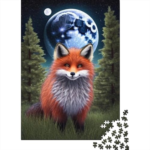 Animal Art Fox Puzzle 1000-teilige Schwer Puzzle Spielzeug Lernspiel Impossible Herausforderungsspielzeug Für Erwachsene Und Kinder Ab 12 Jahren 1000pcs (38x26cm) von LMYmoney