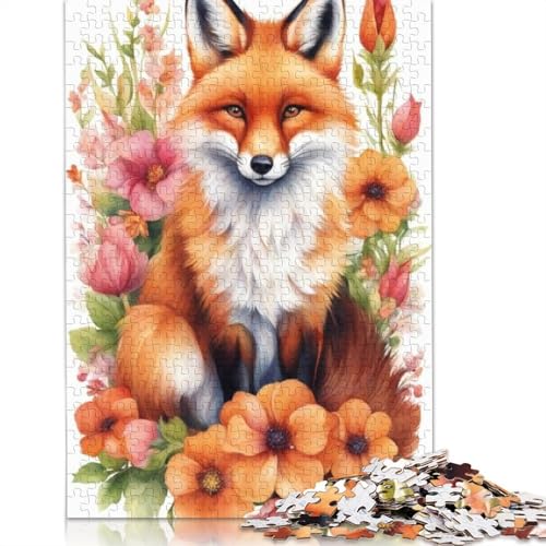 Animal Art Fox Puzzles 1000 Teile Schwer Puzzle Spielzeug Lernspiel Impossible Herausforderung Spielzeug Für Erwachsene Kinder 1000pcs (75x50cm) von LMYmoney