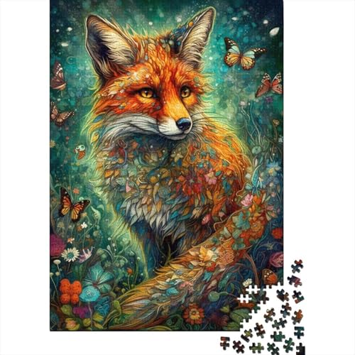 Animal Art Fox Puzzles 1000 Teile Schwer Puzzle Spielzeug Lernspiel Impossible Herausforderungsspielzeug Für Erwachsene Und Kinder Ab 14 Jahren 1000pcs (38x26cm) von LMYmoney