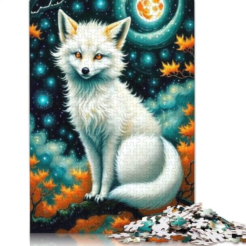 Animal Art Fox Puzzles 1000 Teile Schwer Puzzle Spielzeug Pädagogisches Spiel Impossible Herausforderung Spielzeug Für Erwachsene Kinder 1000pcs (75x50cm) von LMYmoney