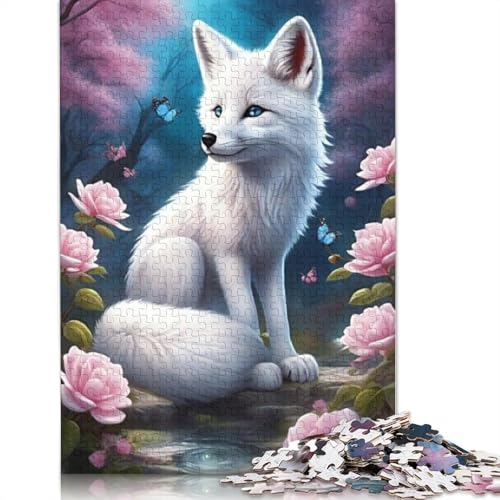 Animal Art Fox Puzzles 1000 Teile Schwer Puzzle Spielzeug Pädagogisches Spiel Impossible Herausforderung Spielzeug Für Erwachsene Kinder 1000pcs (75x50cm) von LMYmoney