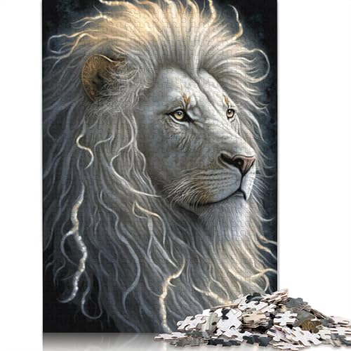 Animal Art Lion Puzzle 1000 Teile Schwer Puzzle Spielzeug Lernspiel Impossible Herausforderung Spielzeug Für Erwachsene Kinder 1000pcs (75x50cm) von LMYmoney