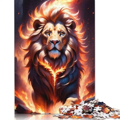 Animal Art Lion Puzzle 1000 Teile Schwer Puzzle Spielzeug Lernspiel Impossible Herausforderung Spielzeug Für Erwachsene Kinder 1000pcs (75x50cm) von LMYmoney