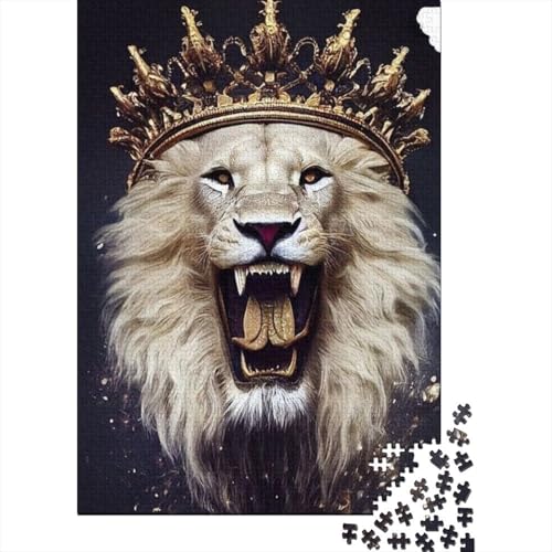 Animal Art Lion Puzzle 1000 Teile Schwer Puzzle Spielzeug Lernspiel Impossible Herausforderungsspielzeug Für Erwachsene Kinder 1000pcs (38x26cm) von LMYmoney