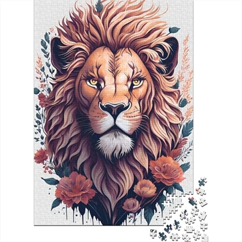 Animal Art Lion Puzzle 1000 Teile Schwer Puzzle Spielzeug Lernspiel Impossible Herausforderungsspielzeug Für Erwachsene Und Kinder Ab 12 Jahren 1000pcs (38x26cm) von LMYmoney