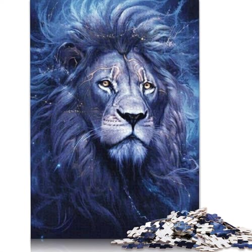 Animal Art Lion Puzzle 1000 Teile Schwer Puzzle Spielzeug Lernspiel Impossible Herausforderungsspielzeug Für Erwachsene Und Kinder Ab 12 Jahren 1000pcs (75x50cm) von LMYmoney