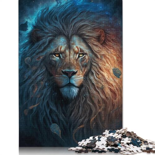 Animal Art Lion Puzzle 1000 Teile Schwer Puzzle Spielzeug Lernspiel Impossible Herausforderungsspielzeug Für Erwachsene Und Kinder Ab 14 Jahren 1000pcs (75x50cm) von LMYmoney