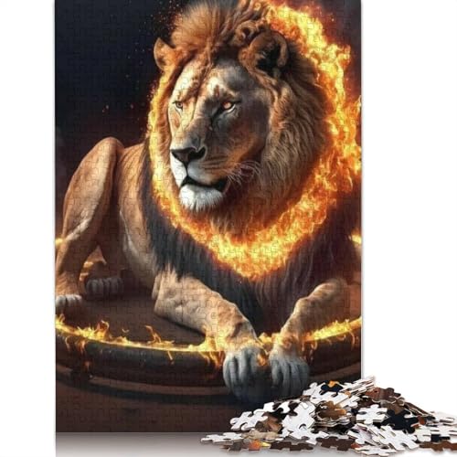 Animal Art Lion Puzzle 1000 Teile Schwer Puzzle Spielzeug Lernspiel Impossible Herausforderungsspielzeug Für Erwachsene Und Kinder Ab 14 Jahren 1000pcs (75x50cm) von LMYmoney