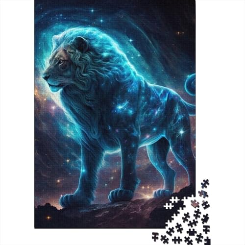 Animal Art Lion Puzzle 1000 Teile Schwer Puzzle Spielzeug Lernspiel Impossible Herausforderungsspielzeug Für Erwachsene Und Kinder in Bewährter 1000pcs (38x26cm) von LMYmoney