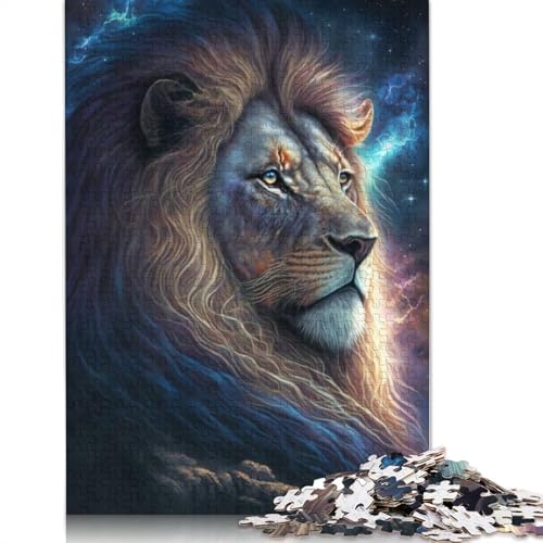 Animal Art Lion Puzzle 1000 Teile Schwer Puzzle Spielzeug Pädagogisches Spiel Impossible Herausforderung Spielzeug Für Erwachsene Und Kinder Ab 14 Jahren 1000pcs (75x50cm) von LMYmoney