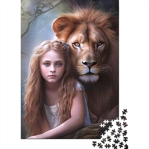 Animal Art Lion Puzzle 1000 Teile Schwer Puzzle Spielzeug Pädagogisches Spiel Impossible Herausforderungsspielzeug Für Erwachsene Kinder 1000pcs (38x26cm) von LMYmoney