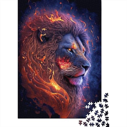 Animal Art Lion Puzzle 1000 Teile Schwer Puzzle Spielzeug Pädagogisches Spiel Impossible Herausforderungsspielzeug Für Erwachsene Kinder 1000pcs (38x26cm) von LMYmoney