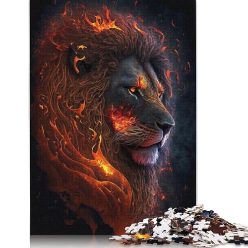 Animal Art Lion Puzzle 1000 Teile Schwer Puzzle Spielzeug Pädagogisches Spiel Impossible Herausforderungsspielzeug Für Erwachsene Und Kinder Ab 14 Jahren 1000pcs (75x50cm) von LMYmoney