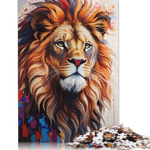 Animal Art Lion Puzzle 1000-teilige Schwer Puzzle Spielzeug Lernspiel Impossible Herausforderung Spielzeug Für Erwachsene Und Kinder Ab 14 Jahren 1000pcs (75x50cm) von LMYmoney