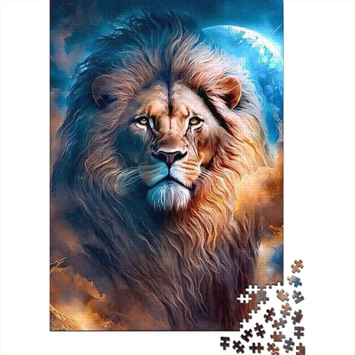 Animal Art Lion Puzzle 1000-teilige Schwer Puzzle Spielzeug Lernspiel Impossible Herausforderung Spielzeug Für Erwachsene Und Kinder in Bewährter 1000pcs (38x26cm) von LMYmoney