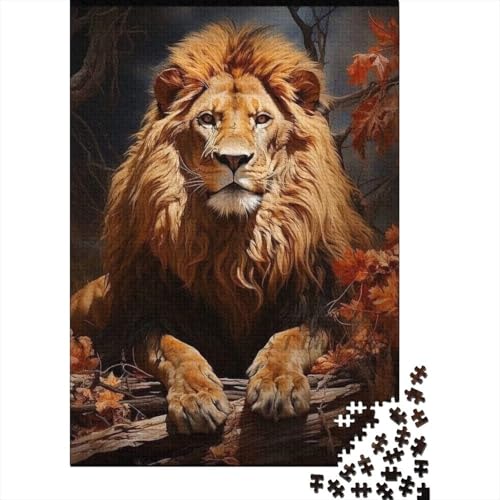 Animal Art Lion Puzzle 1000-teilige Schwer Puzzle Spielzeug Lernspiel Impossible Herausforderungsspielzeug Für Erwachsene Und Kinder Ab 12 Jahren 1000pcs (38x26cm) von LMYmoney