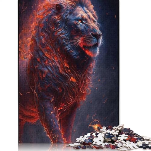 Animal Art Lion Puzzle 1000-teilige Schwer Puzzle Spielzeug Lernspiel Impossible Herausforderungsspielzeug Für Erwachsene Und Kinder Ab 12 Jahren 1000pcs (75x50cm) von LMYmoney