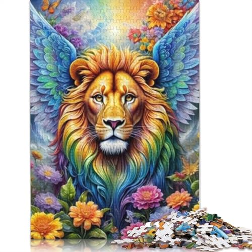Animal Art Lion Puzzle 1000-teilige Schwer Puzzle Spielzeug Lernspiel Impossible Herausforderungsspielzeug Für Erwachsene Und Kinder Ab 14 Jahren 1000pcs (75x50cm) von LMYmoney