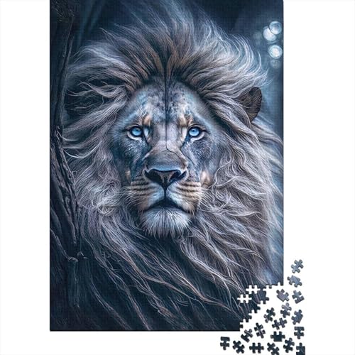 Animal Art Lion Puzzle 1000-teilige Schwer Puzzle Spielzeug Pädagogisches Spiel Impossible Herausforderungsspielzeug Für Erwachsene Kinder 1000pcs (38x26cm) von LMYmoney